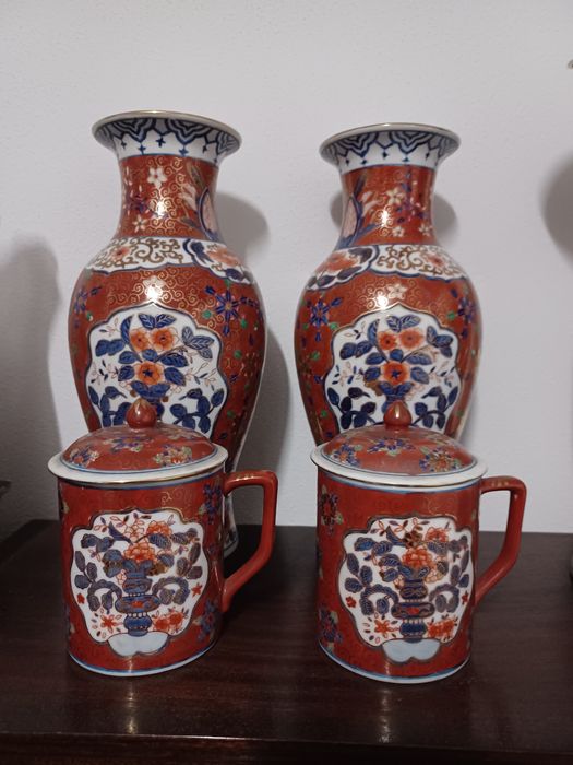Conjunto em porcelana de macau