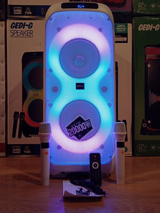 Блютуз караоке акустика Temeisheng-33(SD,USB,FM) ПультДУ, 2микрофона