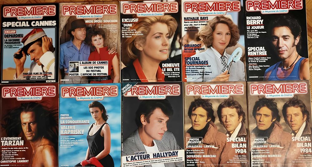 72 números da revista Premiere, Le Magazine du Cinéma. Lote, 54€!