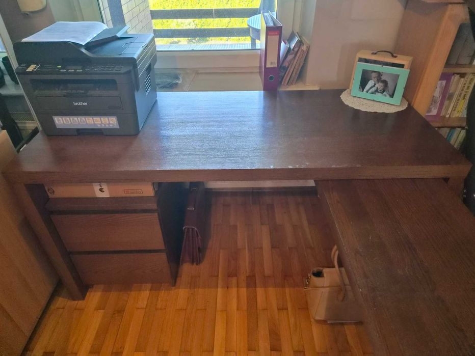 biurko IKEA MALM + komoda używane