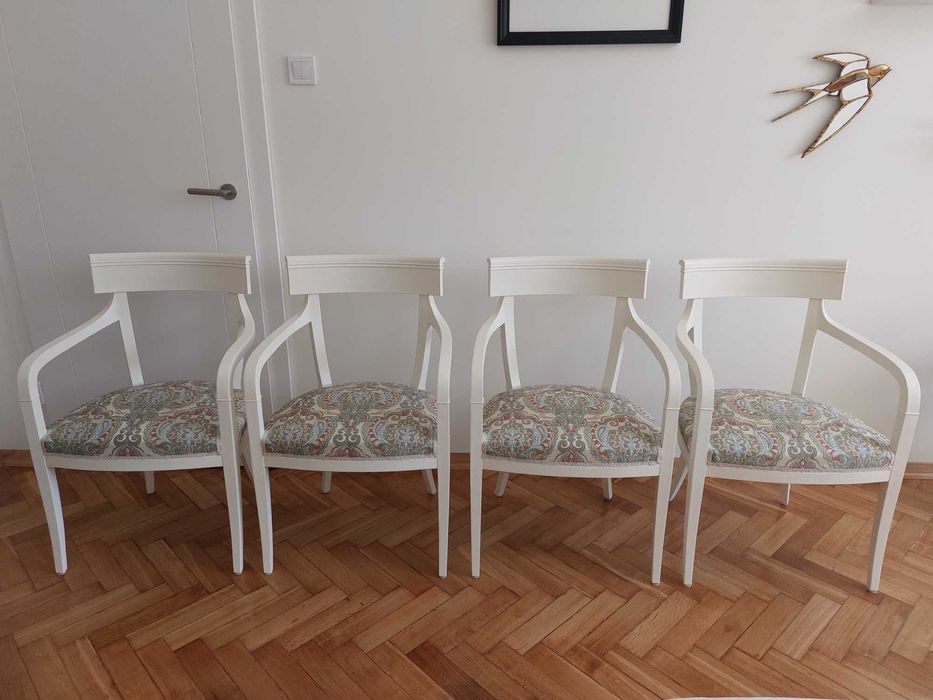 Krzesło drewniane białe/ecru 4 szt. (cena za 1 szt.)