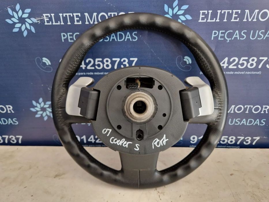 Volante usado pele com airbag MINI ONE COOPER S R56 R55 R57 PATILHAS