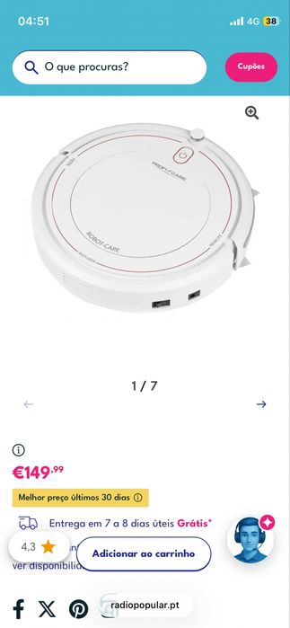 Vendo aspirador robot