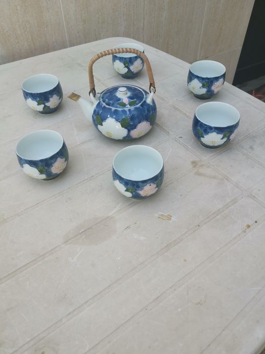 Conjunto de chá pintado à mão