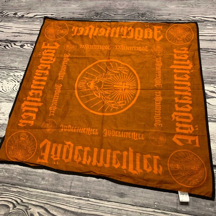 Бандана платок мерч Jagermeister Signature Logo Black Orange Bandana Jägermeister Official Merchandise