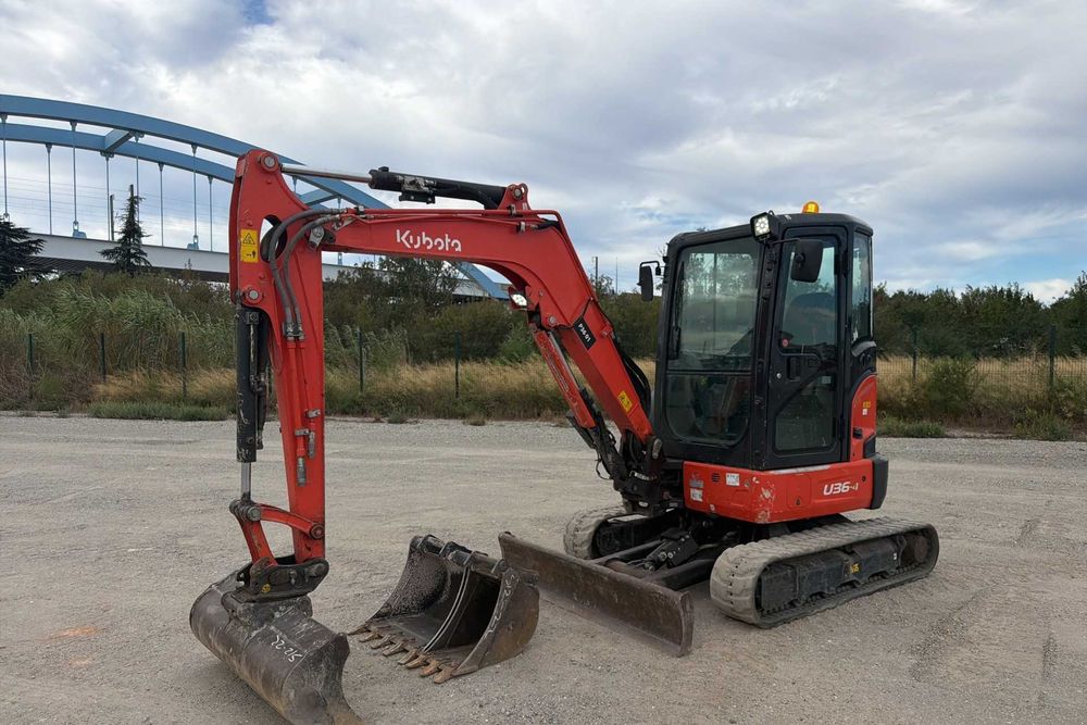 2021 Kubota U36-4 Mini Excavator — 2 918 м/г, 4×4, Swing Boom