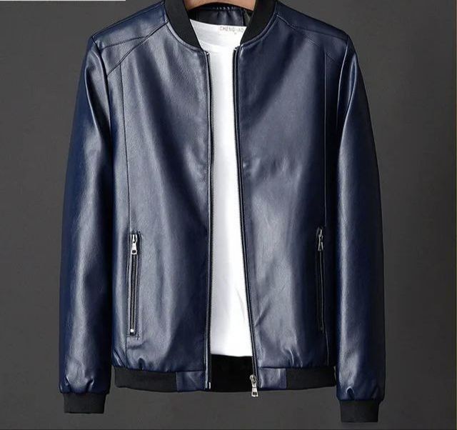 Кожаная куртка бомбер, кожзам. Днепр