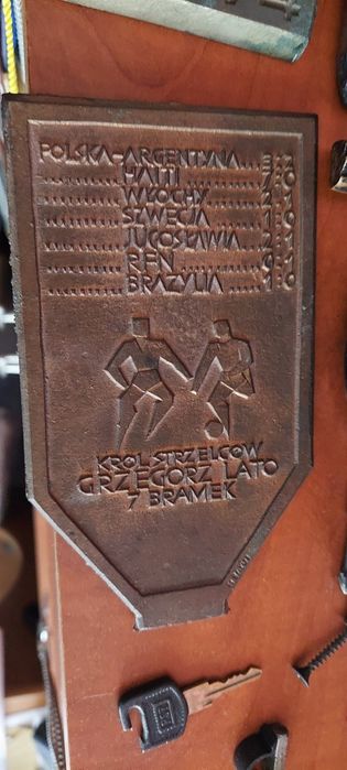 World cup fifa 1974 Monachium Grzegorz Lato medal PAMIĄTKA  OKAZJA !