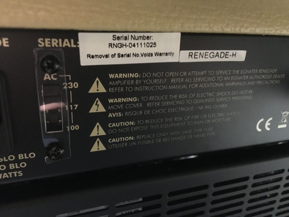 Amplificador Egnator Renegade Head