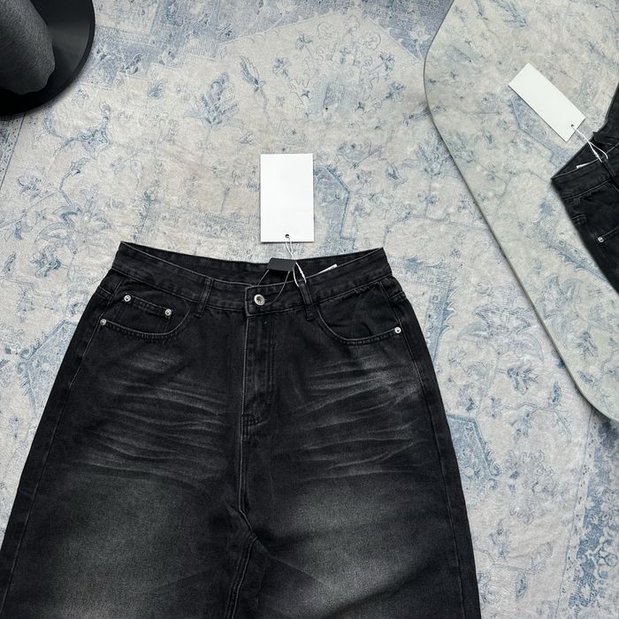Baggy black jeans jorts shorts y2k sk8 широкі оверсайз racer jaded balenci bootcut washed чорні довгі джинсові шорти реп беггі багги