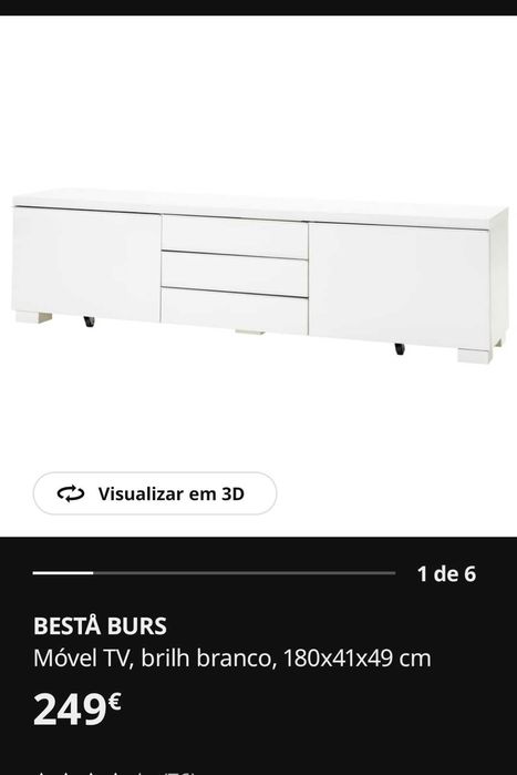 Móvel tv preto ikea