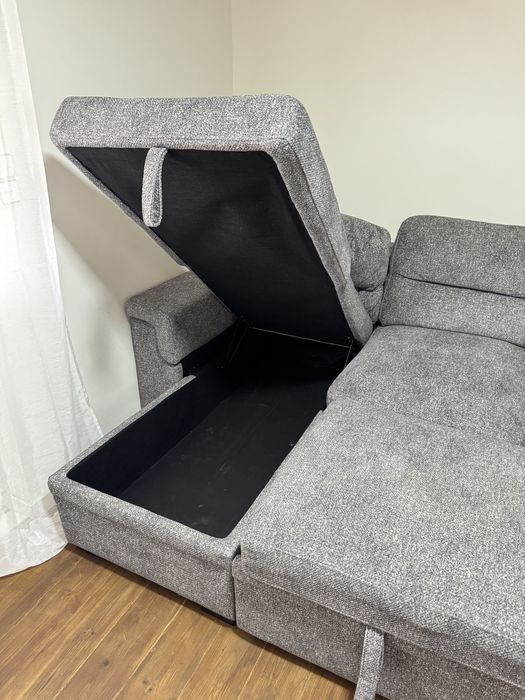 Sofá Retrátil com Baú - Pouco Uso e em Perfeito Estado