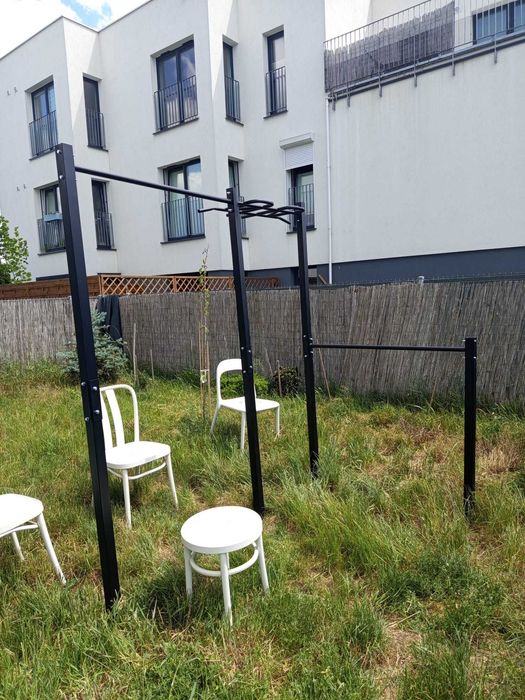 Drążek zewnętrzny, ogrodowy+poręcze do podciagania + za darmo trampolina