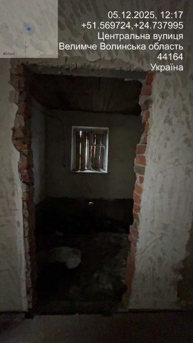 Одноповерхова будівля S= 64,3 м2. 0.1 га, Велимче, вул Центральна 141А