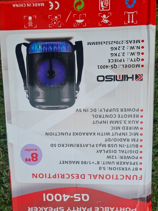 Coluna de bluetooth nova