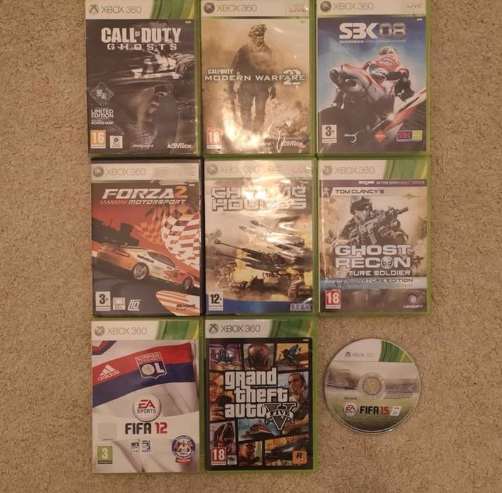 Conjunto de 18 jogos para Xbox 360
