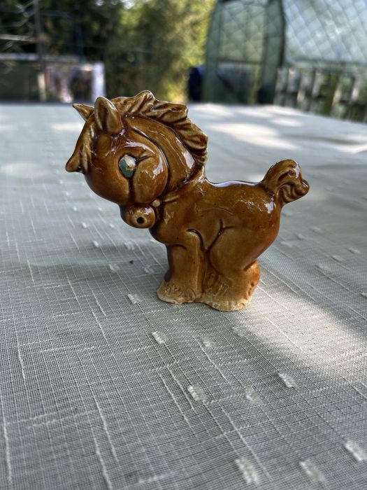 Stara ceramiczna figurka Kucyka PRL