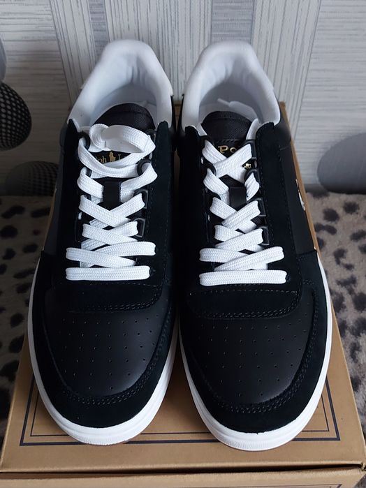 Buty męskie Ralph Lauren, czarne.
