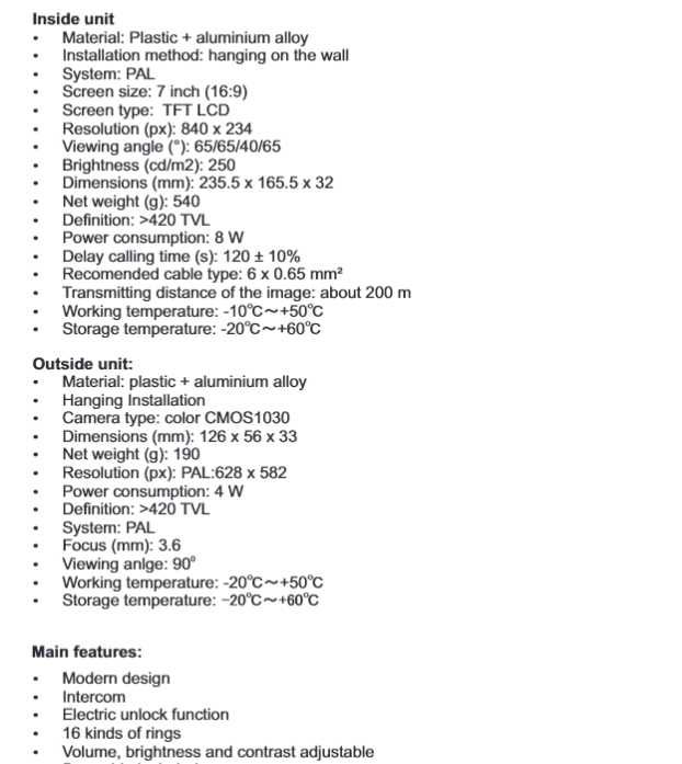 Campainha com câmara e visão noturna - 4 fios