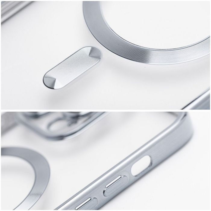 Etui na iPhone 16 Electro Mag Cover zgodne z MagSafe srebrne