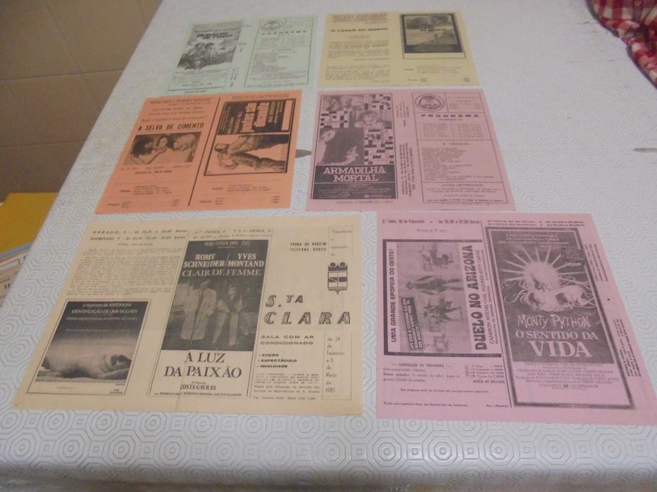 Folhetos de Cinema dos anos 80