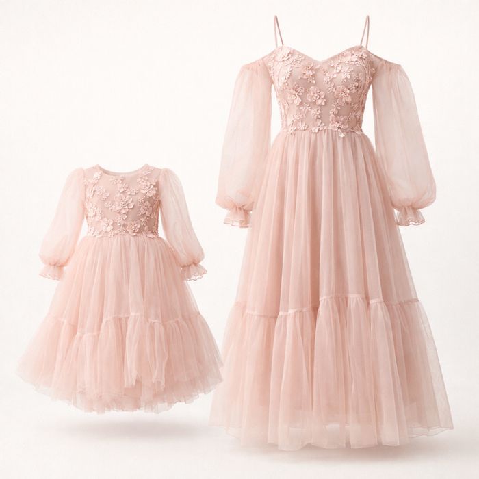 Family look / мама + донька / святкове плаття