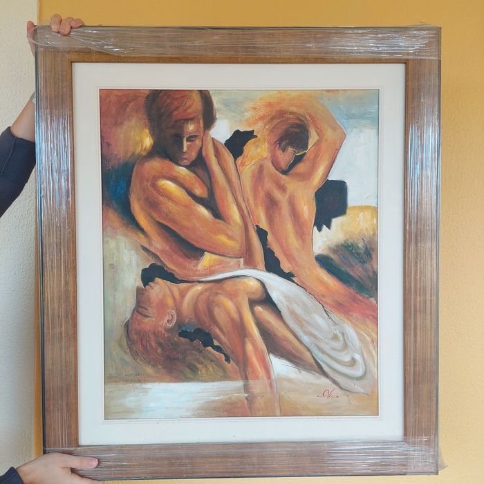 Pintura a óleo com moldura64550507119235120