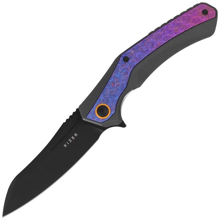 Nóż składany Kizer Draca Crystallized Titanium / Black Aliminium, Black PVD S45VN by Mikey Carlson (Ki4751A2)