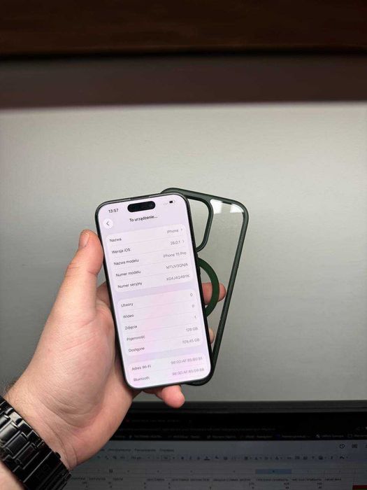 Apple iPhone 15 Pro Black TItanium idealny 128gb pamieci