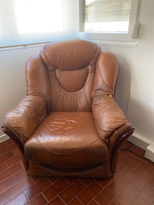 Poltrona de pele