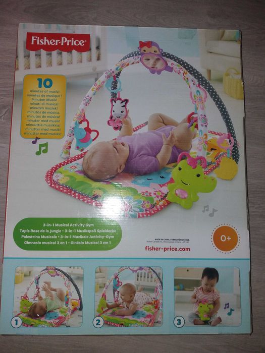 Розвиваючий килимок Fisher-Price Рожеві джунглі 3 в 1 музичний