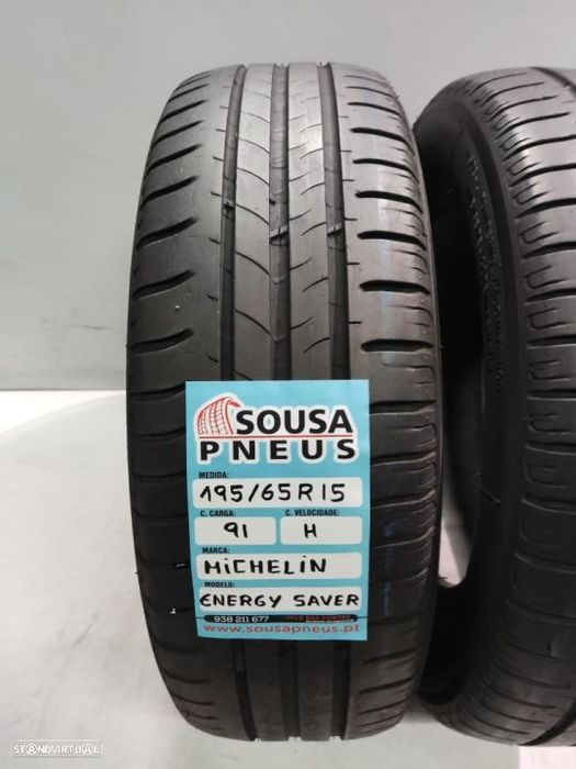 2 pneus semi novos 195-65r15 michelin - oferta dos portes