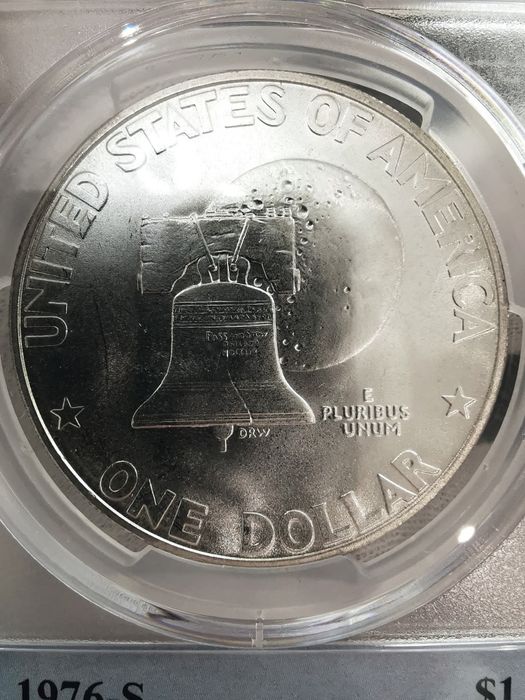 США 1 долар 1976р.- Ейзенхауер. СРІБЛО. СЛАБ.