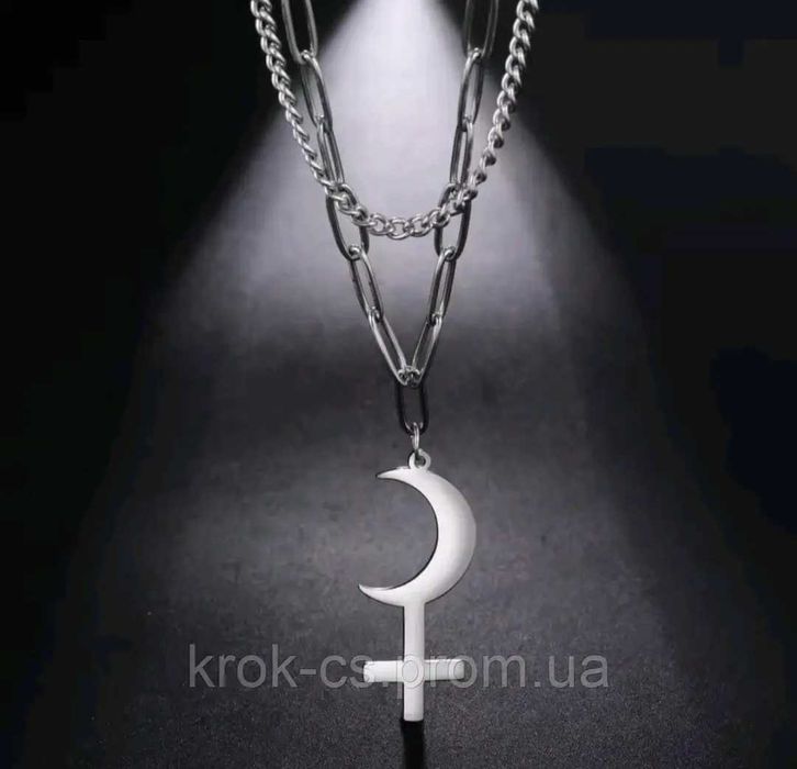 Кулон "Місячний хрест" Ліліт амулет талісман магія біжутерія оберіг