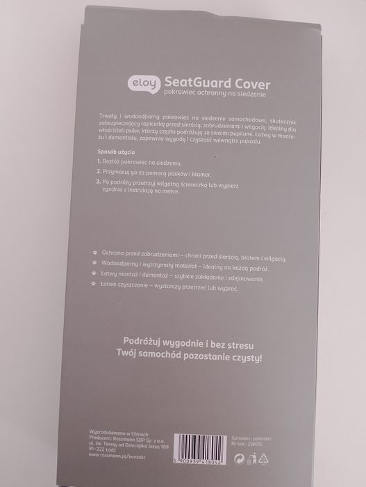 Pokrowiec ochronny na siedzenie samochodu