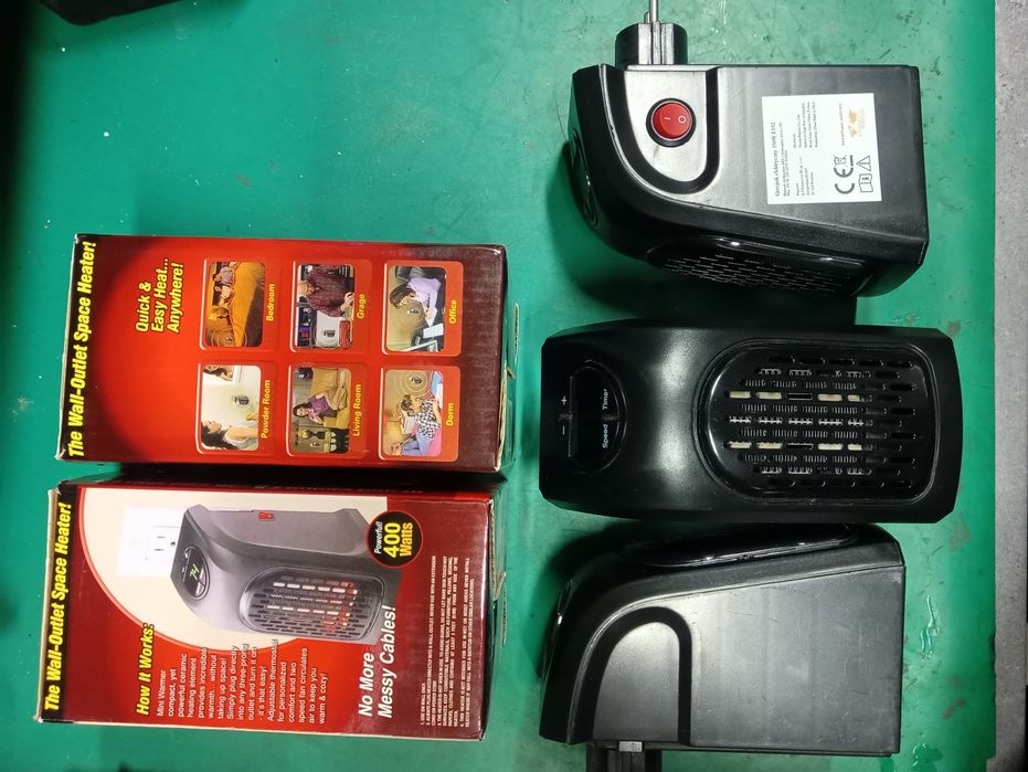 Mini grzejnik suszarka osuszacz 1400W 4szt 230V komplet