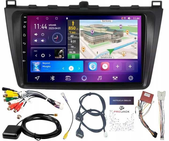 Radio samochodowe carplay mazda 6 ii 2008-2013 bt wifi bt android 4gb 64gb