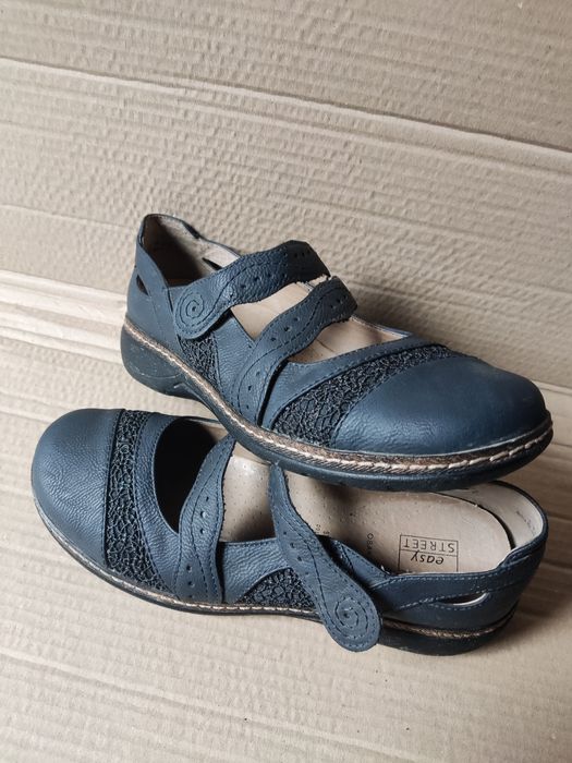 Półbuty baleriny z szerokimi noskami