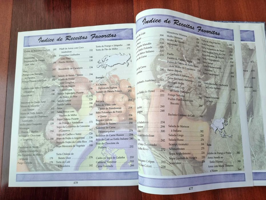 Livro "Receitas Internacionais Favoritas" de Ron Kalenuik