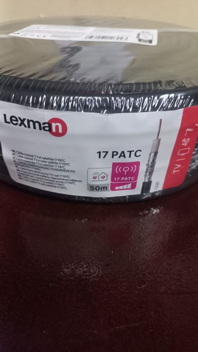 Cabo coaxial tv LEXMAN 17PATC FC-E 50M
