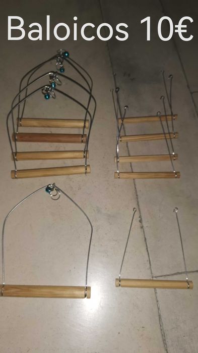 Espelho e sinos para passaro inseparáveis