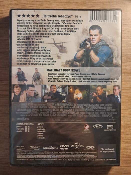 Green Zone | Matt Damon | folia | DVD