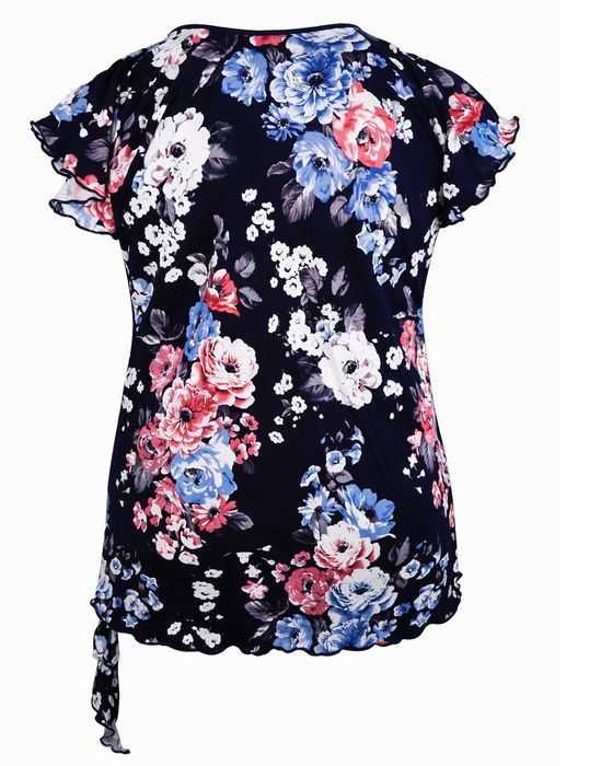 Bluzka letnia z wiązaniem Plus Size 3XL - 54/56