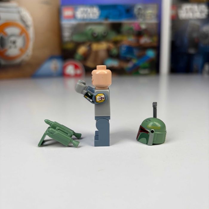 Фігурка Lego Boba Fett Pauldron Helmet Jet Pack Star Wars sw0610 75060 Б/У Оригінальна фігурка ЛЕГО Боба Фет Зоряні Війни Лего асортимент