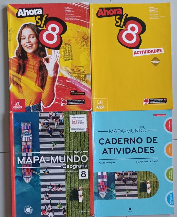 Livros Escolares – 8.º Ano (Manuais e Cadernos de Atividades)