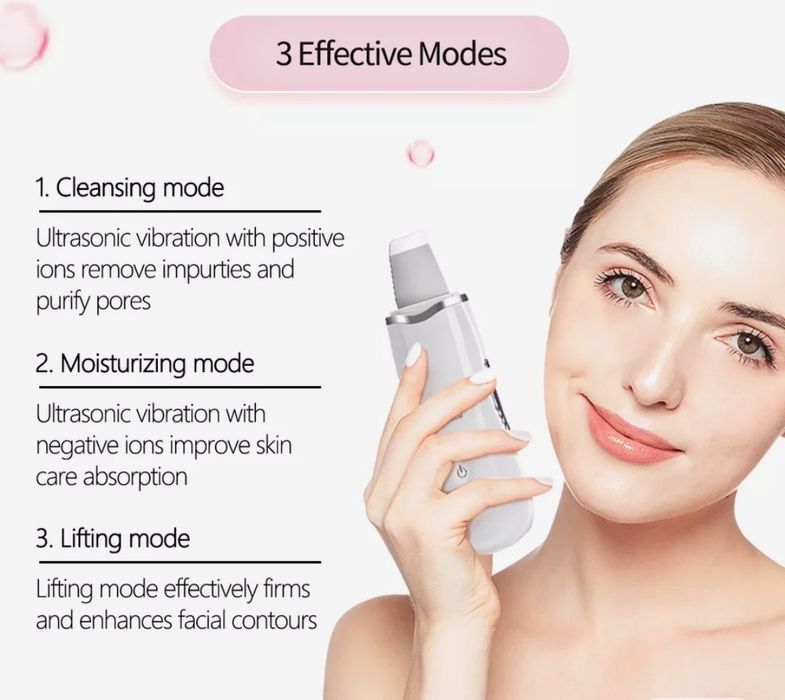 Limpador facial ultrasonico,remove, acne ,poros,esfoliante, rugas.