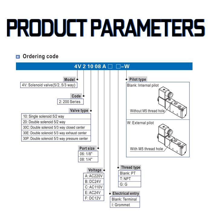 Solenoide pneumático de 3 vias 12v