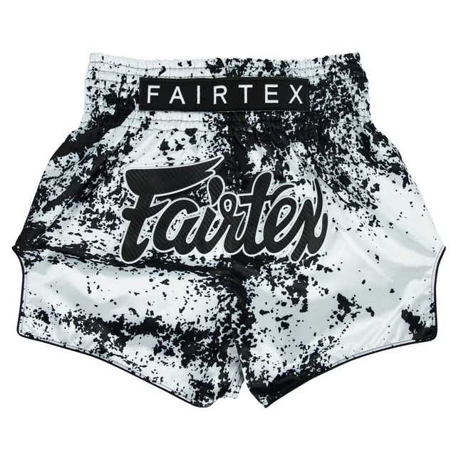 Шорти для тайського боксу Fairtex BS1948 Grunge, білі, розмір - 2XL