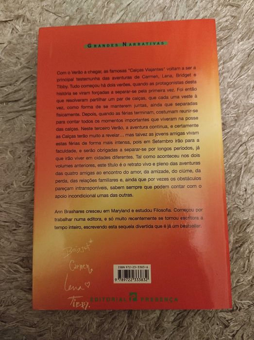 Livro O terceiro verão das quatro amigas e um par de calças