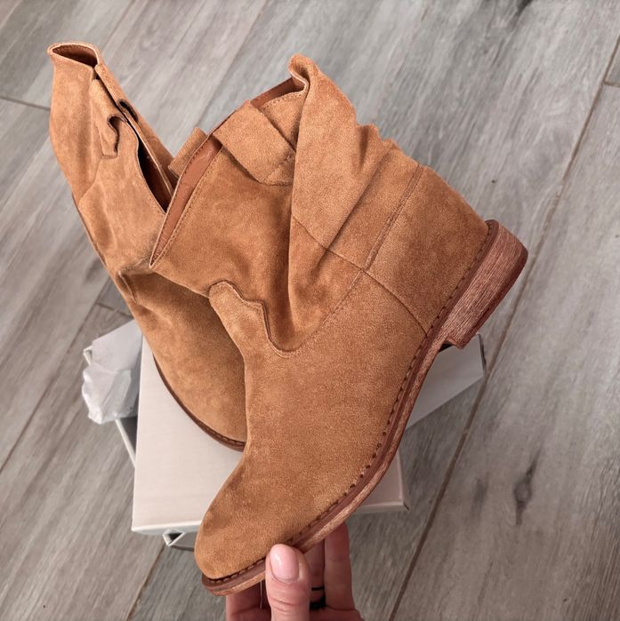 Nowe ocieplane botki z platformą camel rozm 36,39,40 styl zara